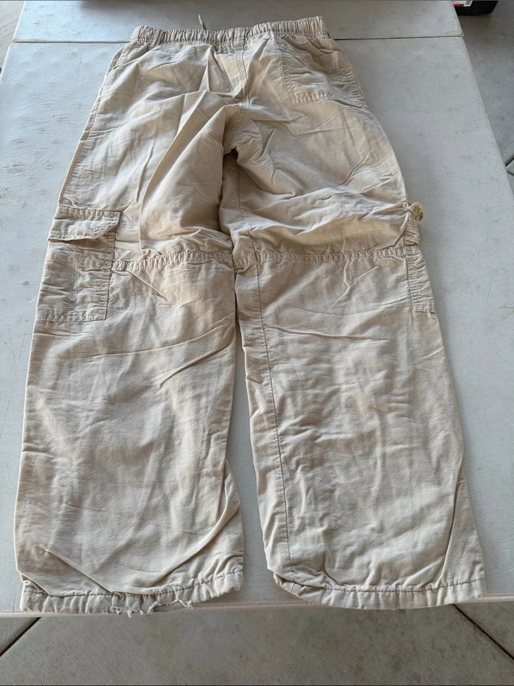 Gymboree Beige Cargo Pants with Drawstring Waist